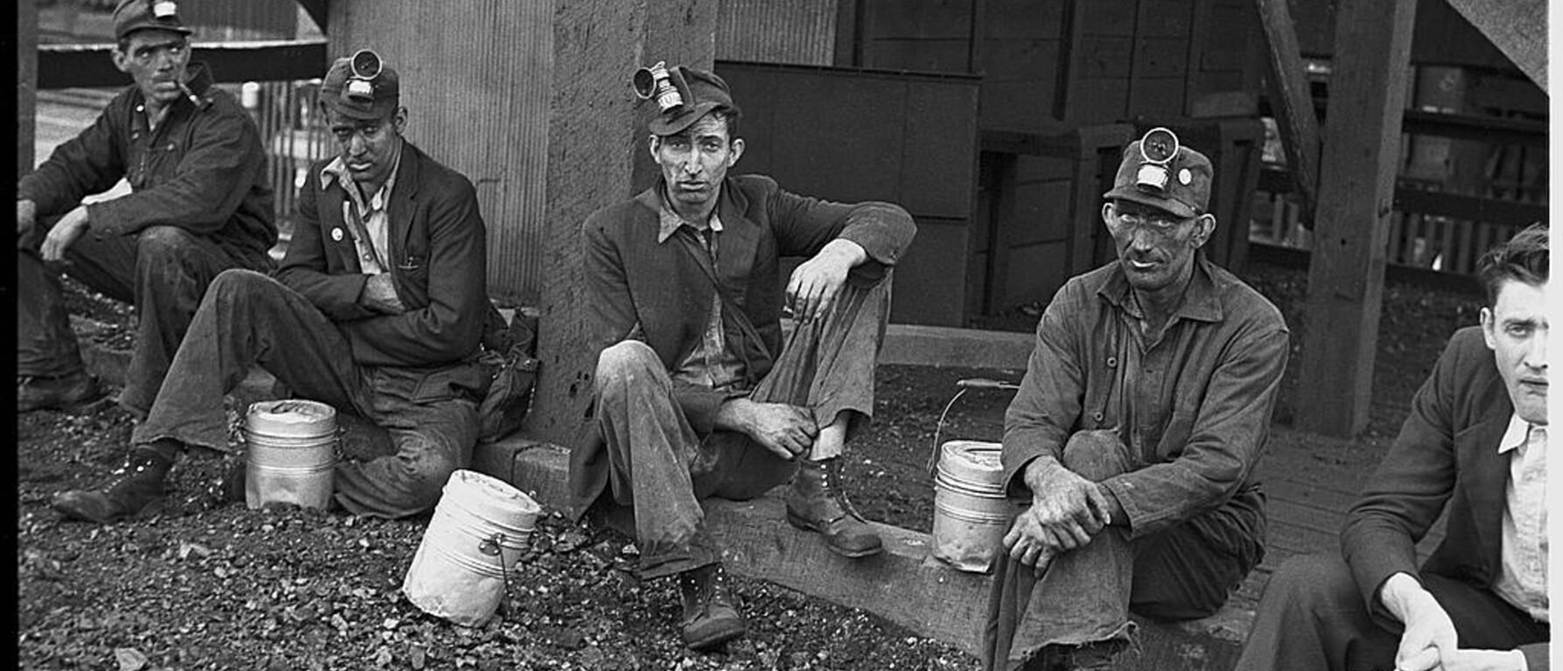 Miners at a Coal Camp during the Great Depression